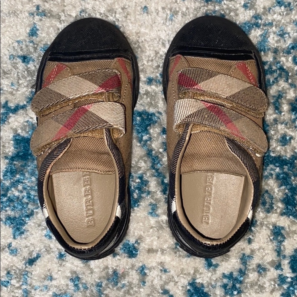 Authentic Burberry Toddler Belside canvas Sneakers